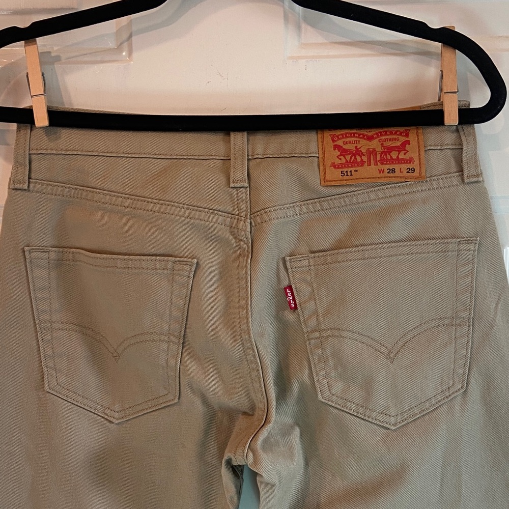 Levi’s 511 Slim Jeans 28 Khaki Tan Pants